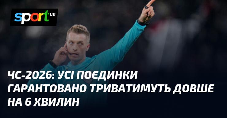 Чемпіонат світу-2026: всі матчі обов'язково триватимуть на 6 хвилин довше.