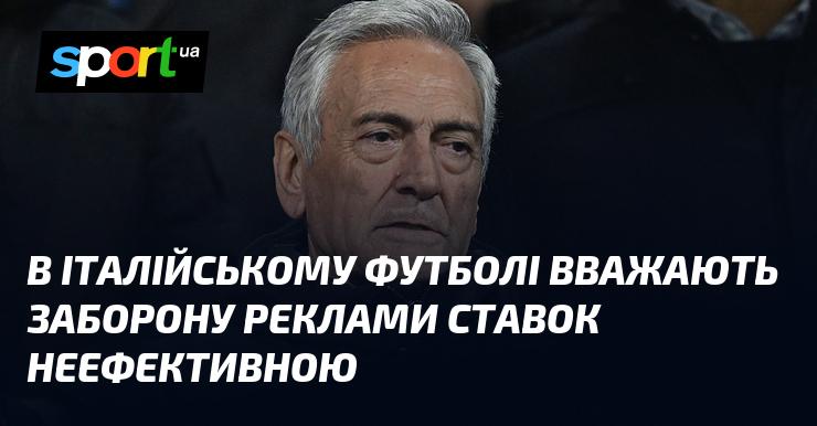 В італійському футболі висловили незадоволення щодо заборони на рекламу гральних послуг.
