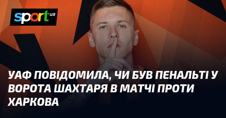 УАФ випустила офіційне повідомлення стосовно можливого призначення пенальті на користь Харкова в матчі проти Шахтаря.